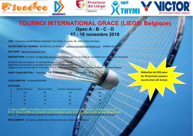 Invit tournoi international grace victor a b c d 2018 1